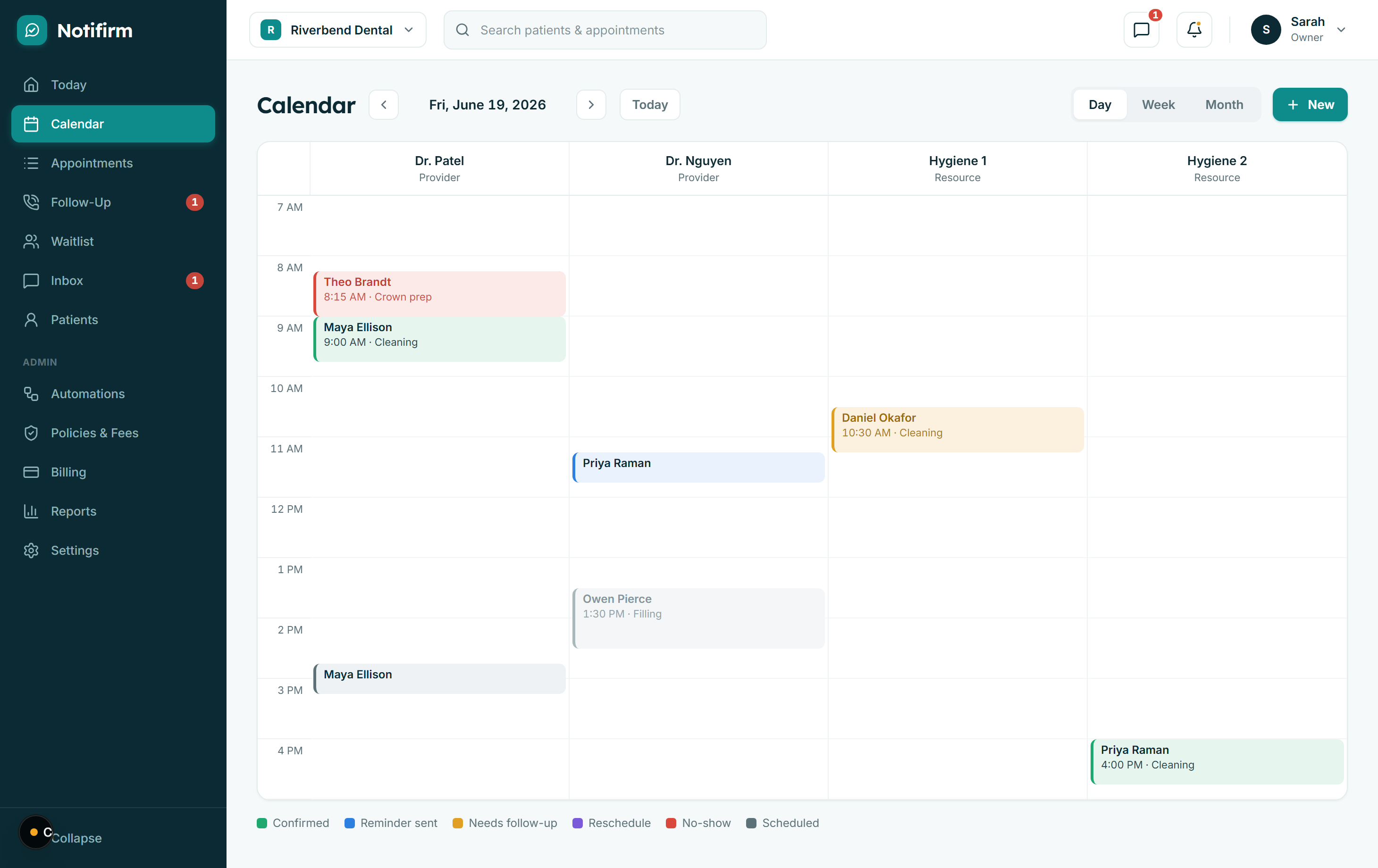 The drag-and-drop calendar